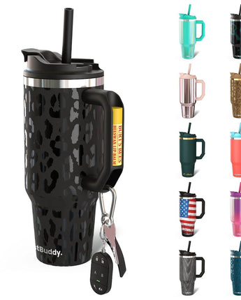 Thicc Buddy - 40 oz Stainless Steel Vacuum Insulated Tumbler with Lid and Straw for Water - Travel Mug Cupholder Friendly - Gifts for Women Men Him Her - Green Light Youth LLC