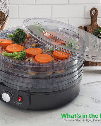 NutriChef Electric Countertop Food Dehydrator - Professional Multi-Tier Food Preserver - Green Light Youth LLC