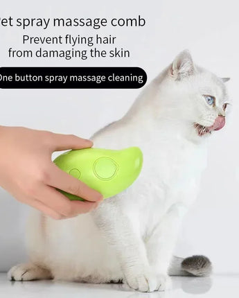 3 in 1 Electric Steam Spray Cat or Dog Hair Brush - Green Light Youth LLC