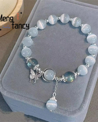 Elegant Butterfly Gem Bracelet