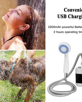 Power Shower Portable Outdoor - EXCELLENT FOR CAMPING! - Green Light Youth LLC